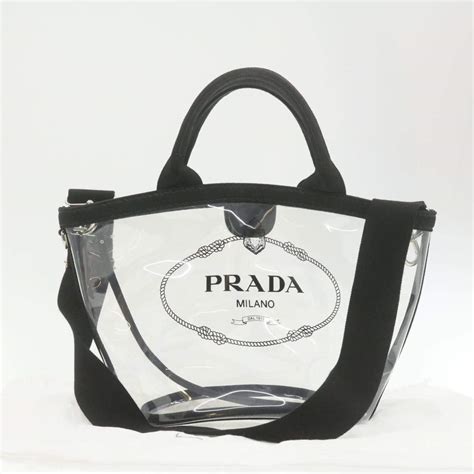 prada canapa tote mini|prada clear tote bag.